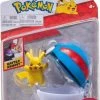 Pokemon Pikachu + Great Ball Clip 'N' Go Figurine Set