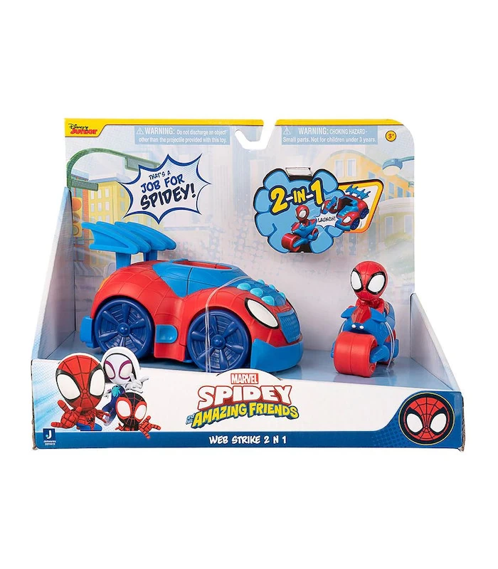 Spiderman Spidey & His Amazing Friends Web Strike 2 In 1 Vehicle 3 Spiderman Spidey & His Amazing Friends Web Strike 2 In 1 Vehicle