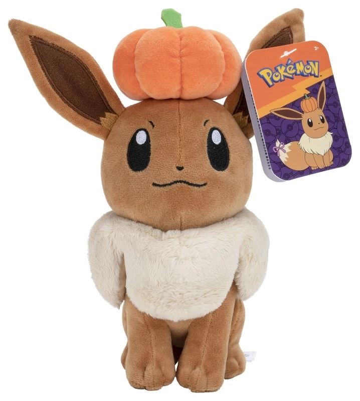 Pokemon Eevee With Pumpkin Hat Seasonal Halloween Plush Toy 20cm 3 Pokemon Eevee With Pumpkin Hat Seasonal Halloween Plush Toy 20cm