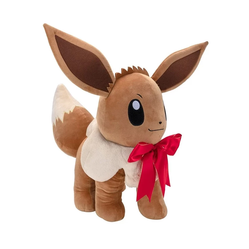 Pokemon Eevee Red Bow Plush Toy 20cm 4 Pokemon Eevee Red Bow Plush Toy 20cm - Image 2