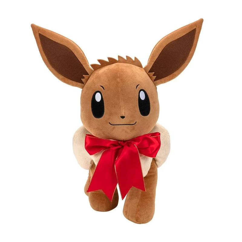 Pokemon Eevee Red Bow Plush Toy 20cm 3 Pokemon Eevee Red Bow Plush Toy 20cm