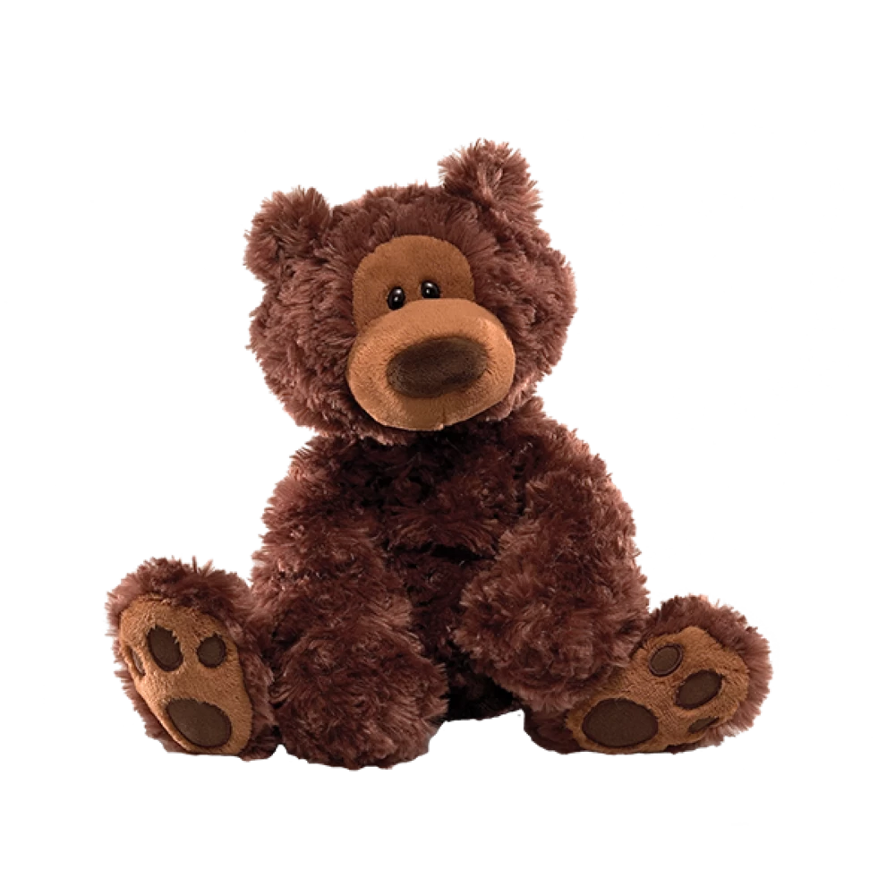 GUND Philbin Bear Plush Toy Small 33cm Chocolate 3 GUND Philbin Bear Plush Toy Small 33cm Chocolate