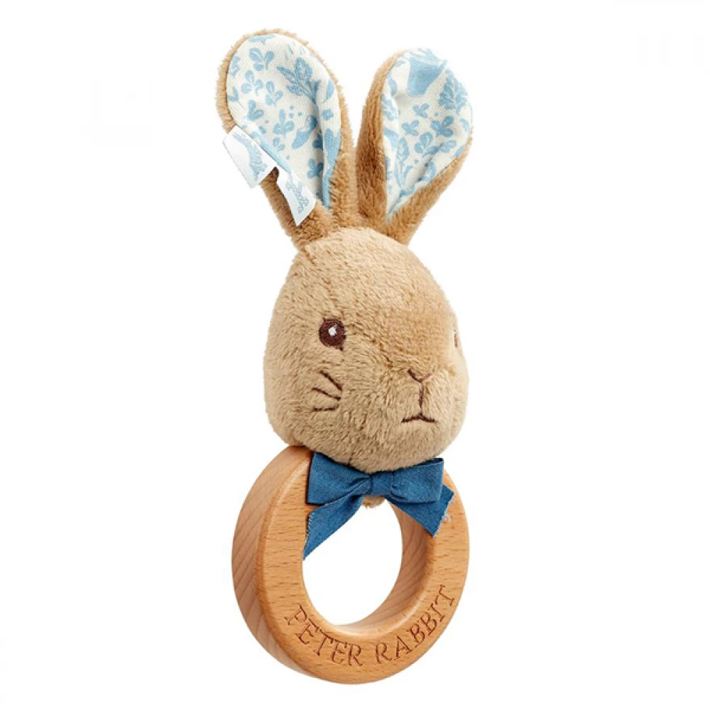 Beatrix Potter Signature Peter Rabbit Wooden Ring Rattle 2 Beatrix Potter Signature Peter Rabbit Wooden Ring Rattle