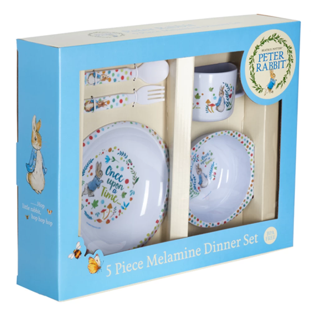 Beatrix Potter Peter Rabbit 5 Piece Melamine Dinner Set 4 Beatrix Potter Peter Rabbit 5 Piece Melamine Dinner Set - Image 2