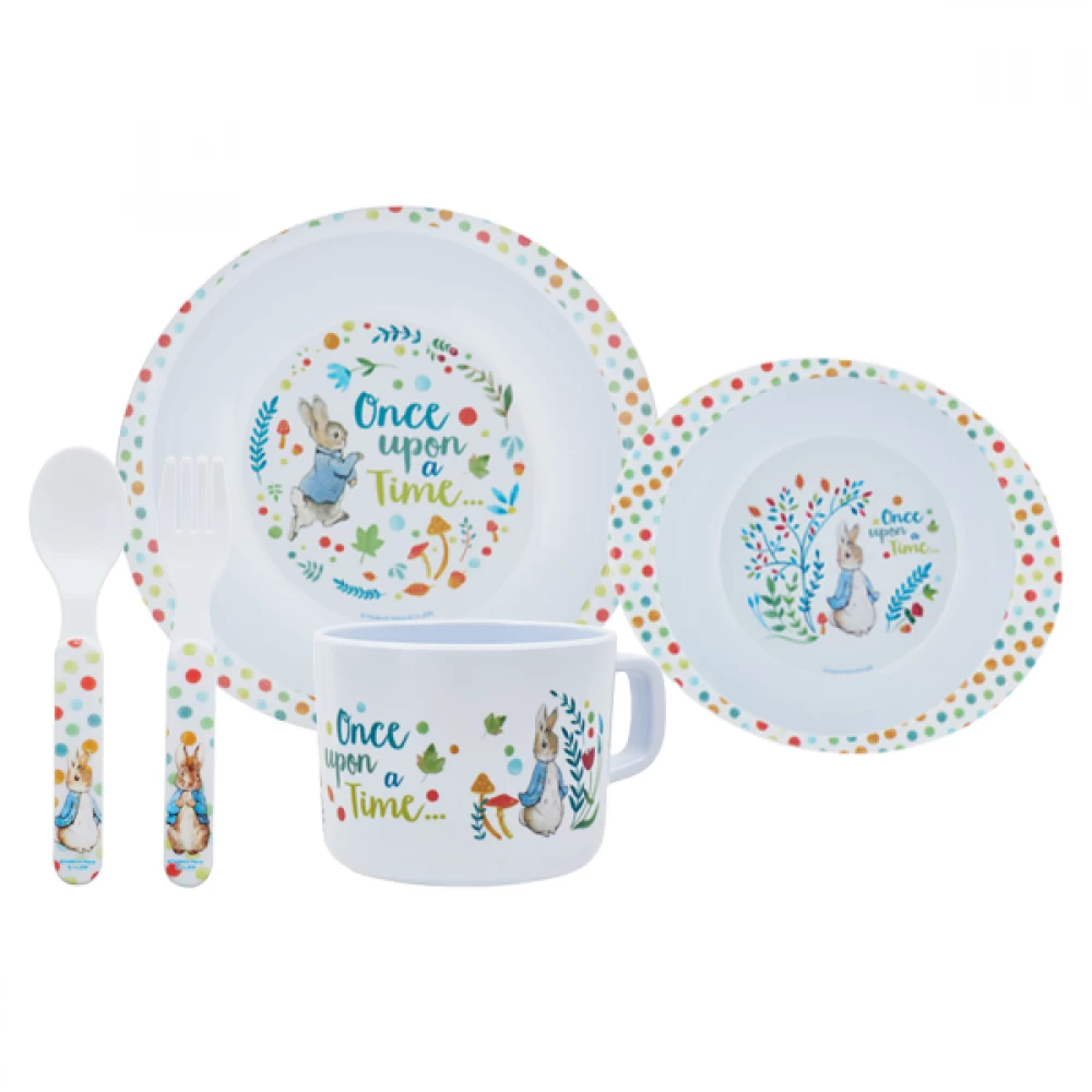 Beatrix Potter Peter Rabbit 5 Piece Melamine Dinner Set 6 Beatrix Potter Peter Rabbit 5 Piece Melamine Dinner Set - Image 4
