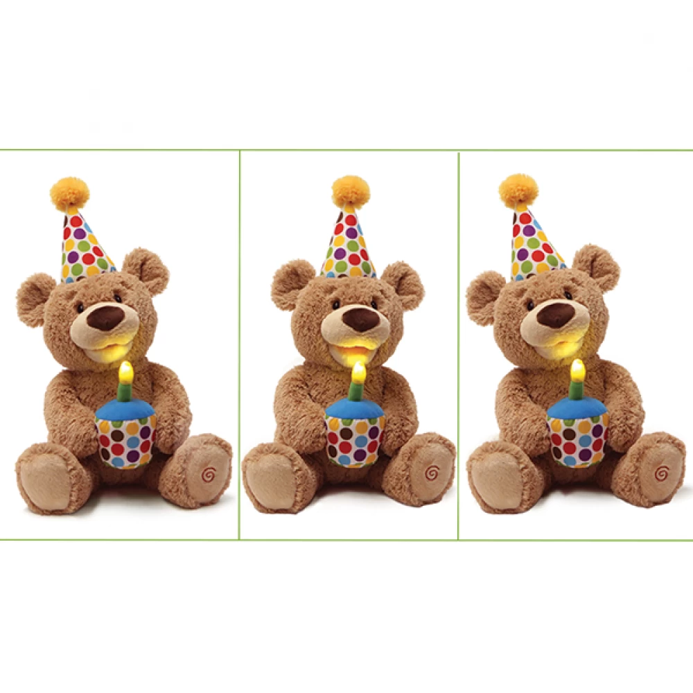 GUND Happy Birthday Bear Animated Plush Toy 25cm 5 GUND Happy Birthday Bear Animated Plush Toy 25cm - Image 3
