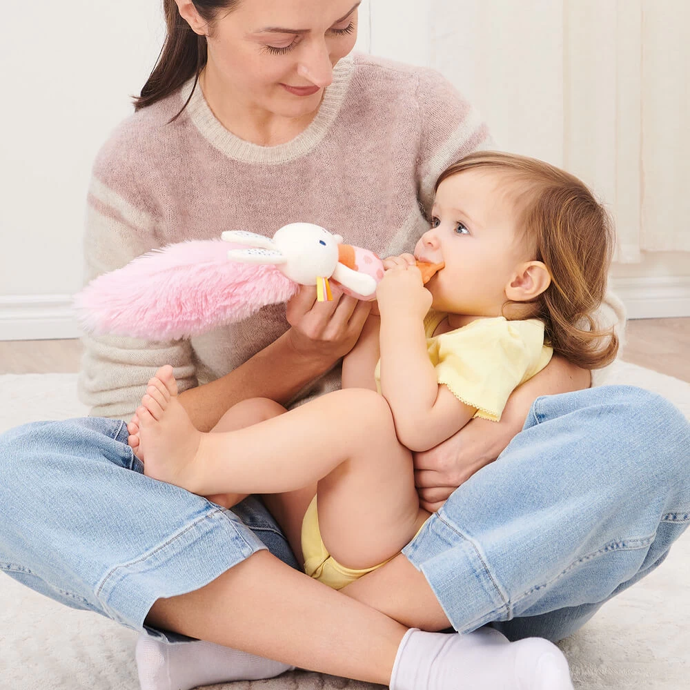 GUND Baby Tinkle Crinkle Bunny Play Together Toy Pink 6 GUND Baby Tinkle Crinkle Bunny Play Together Toy Pink - Image 4