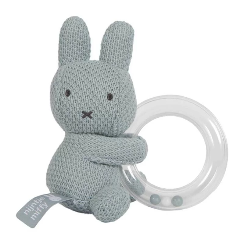 Miffy Knitted Green Ring Rattle 3 Miffy Knitted Green Ring Rattle