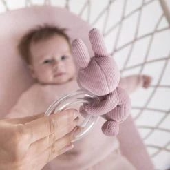Miffy Ribbed Pink Ring Rattle 9 Miffy Ribbed Pink Ring Rattle -Toy Sale Shop JAS2071 3