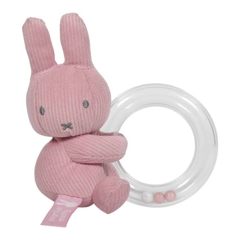 Miffy Ribbed Pink Ring Rattle 3 Miffy Ribbed Pink Ring Rattle