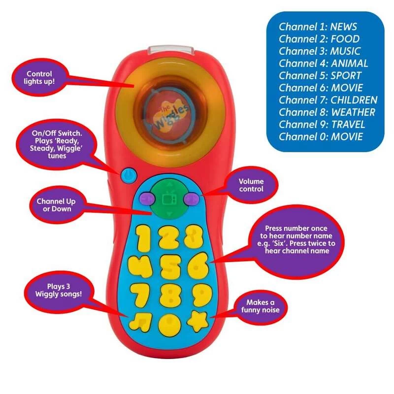 The Wiggles My First Remote Control Educational Toy 4 The Wiggles My First Remote Control Educational Toy - Image 2