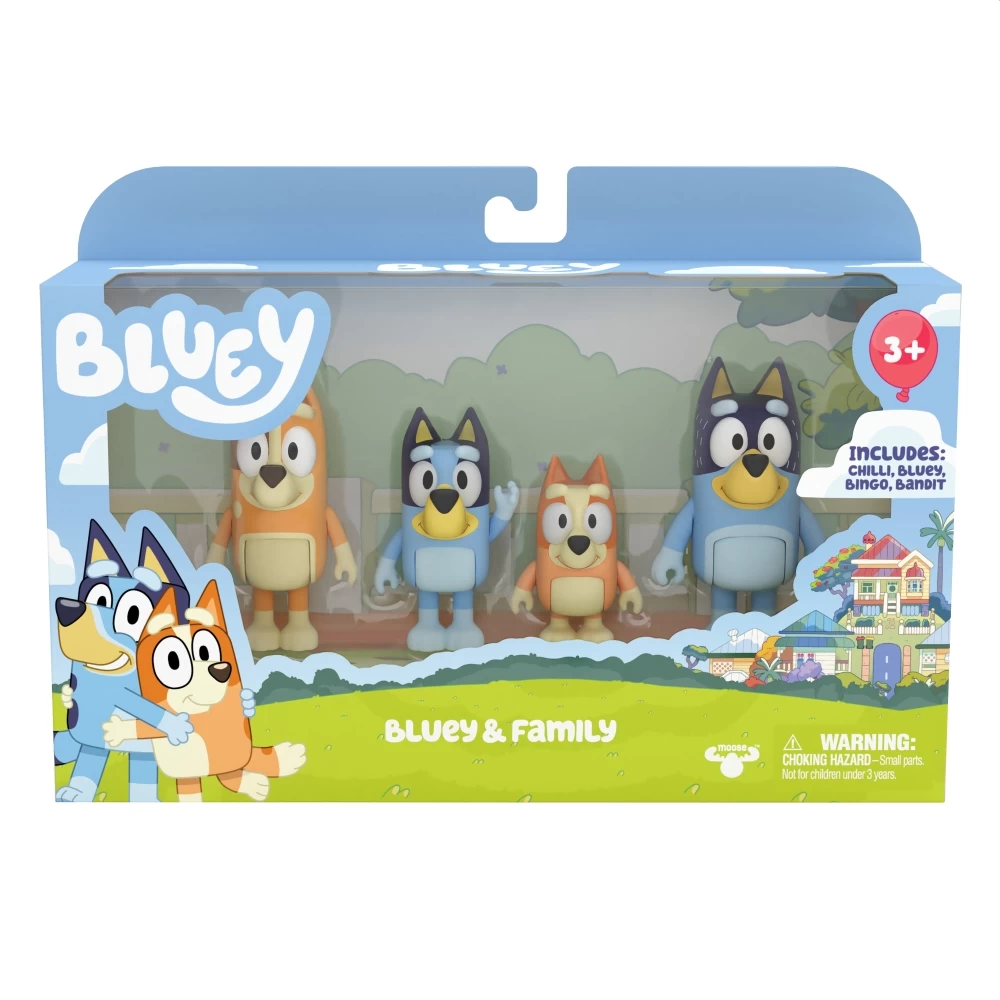 Bluey & Family Mini Figurines 4 Pack 7.5cm 3 Bluey & Family Mini Figurines 4 Pack 7.5cm