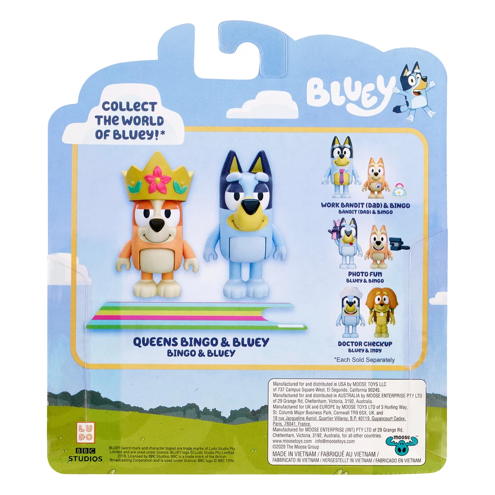 Bluey Queens Bluey & Bingo Figurines 2 Pack 6 Bluey Queens Bluey & Bingo Figurines 2 Pack - Image 4