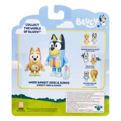 Bluey Work Bandit(Dad) & Bingo Figurines 2 Pack -Toy Sale Shop MOO0127WORK 3