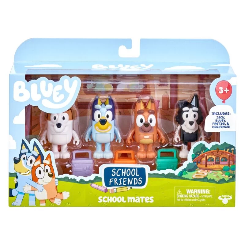 Bluey School Mates Mini Figurines 4 Pack 3 Bluey School Mates Mini Figurines 4 Pack