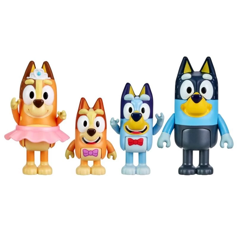 Bluey Showtime Family Mini Figurines 4 Pack 4 Bluey Showtime Family Mini Figurines 4 Pack - Image 2